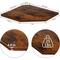 Burnt Brown Wall Mounted Wood Floating Corner Shelf Set
